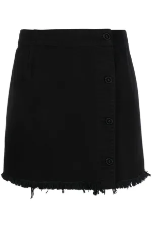 RAF SIMONS Frayed-hem miniskirt