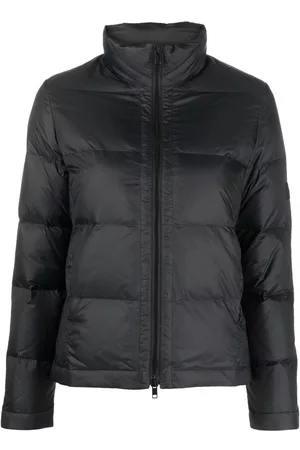 YVES SALOMON Logo-patch padded down jacket