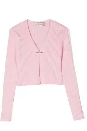 Twin-Set Long-sleeved ribbed cardigan