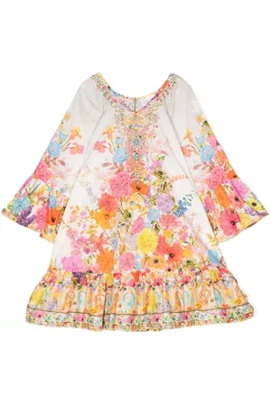 Camilla Floral-print ruffle-detail dress