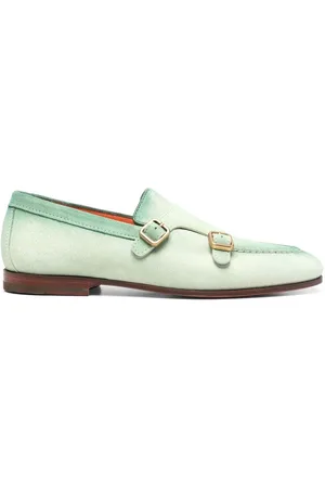 santoni Gradient-effect suede monk shoes