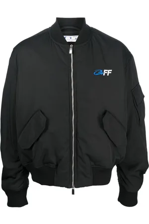 OFF-WHITE Logo-embroidered bomber jacket