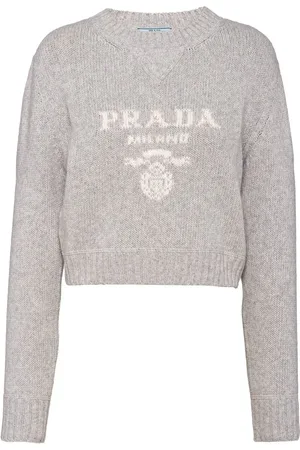 Prada Logo-intarsia cashmere jumper