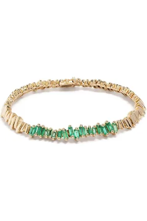 Suzanne Kalan 18kt yellow gold New ID emerald bracelet