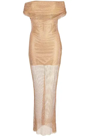 Self-Portrait Rhinestone-embellished maxi-dress