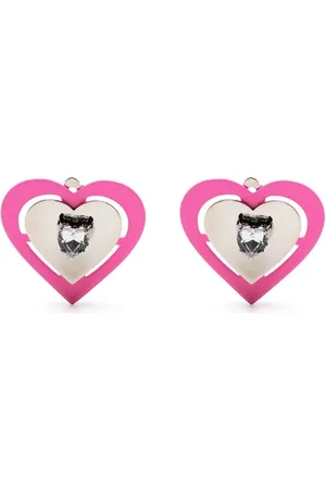 SAFSAFU Neon heart-shaped earrings