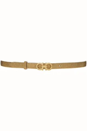 Salvatore Ferragamo Gancini crystal-embellished adjustable belt