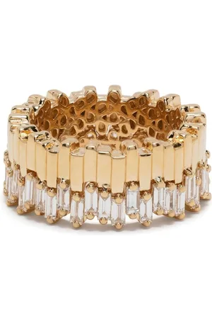 Suzanne Kalan 18kt yellow Midi Stacker diamond eternity ring