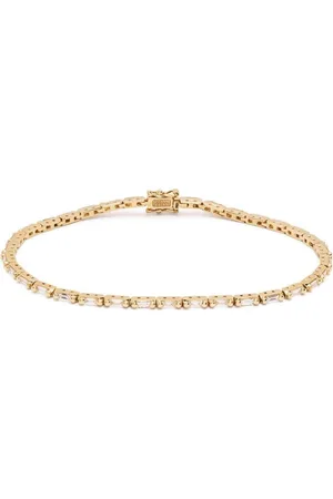 Suzanne Kalan 18kt yellow gold diamond tennis bracelet