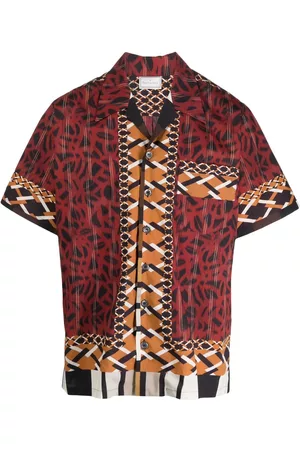 PIERRE-LOUIS MASCIA Panelled-design short-sleeve shirt