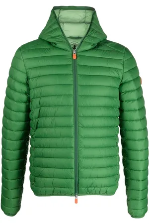 save the duck Men Jackets - Hooded padded long sleeve jacket