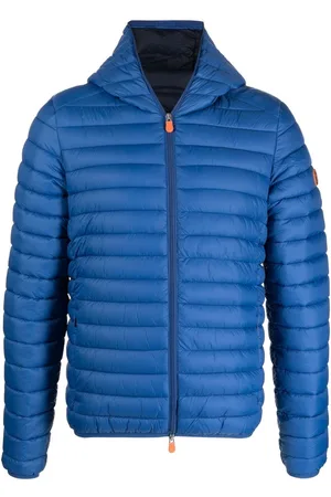 save the duck Men Jackets - Hooded padded long sleeve jacket