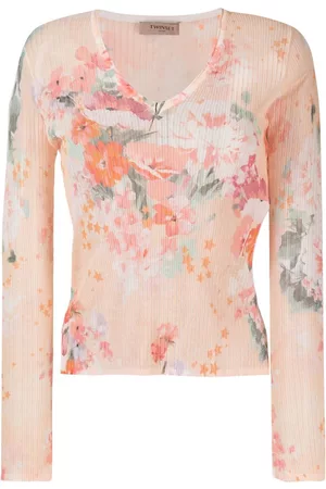 Twin-Set Long-sleeve ribbed blouse