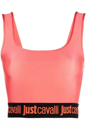 Roberto Cavalli Logo-trim detail tank top