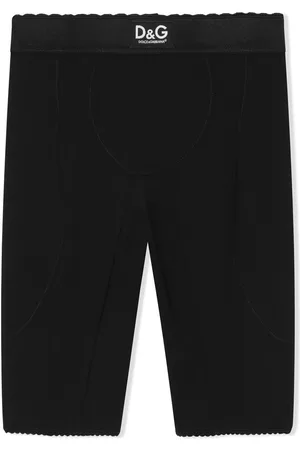Dolce & Gabbana Girls Leggings - Logo-waistband stretch leggings