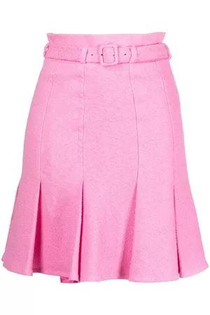 Patou Belted high-waisted skirt
