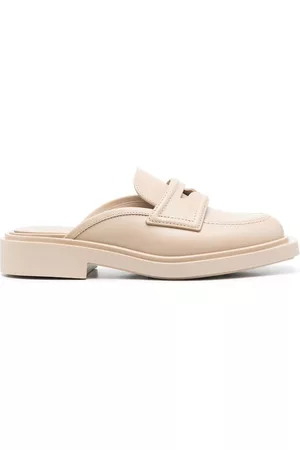 3Juin Almond-toe leather mules