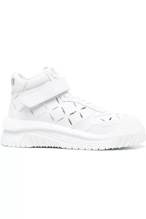 VERSACE High-top leather sneakers