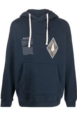 Woolrich Men Sweatshirts - American logo-print hoodie