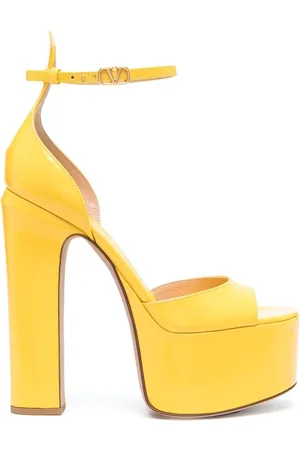 VALENTINO GARAVANI Tan-Go 155mm patent-leather sandals
