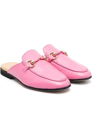 GALLUCCI Girls Sandals - Calf-leather almond-toe mules