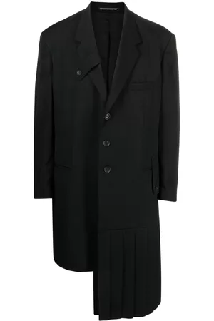 YOHJI YAMAMOTO Slogan-print single-breasted coat