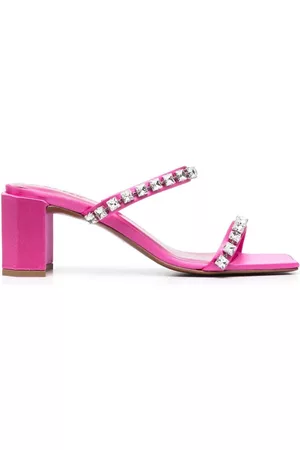 By Far Tanya crystal-embellished 70mm mules