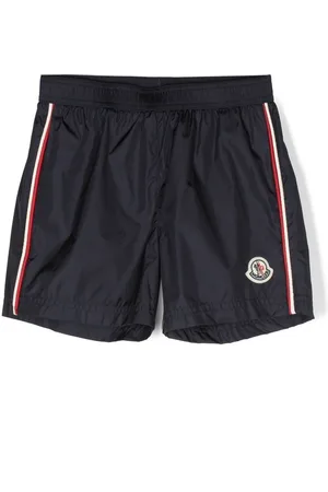 Moncler Swim Shorts - Logo-patch swim shorts