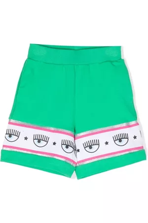 Chiara Ferragni Logo-tape track shorts