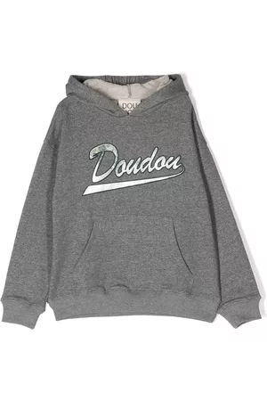 DOUUOD KIDS Logo lettering hoodie