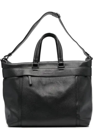 Orciani Men Bags - Logo-plaque leather tote