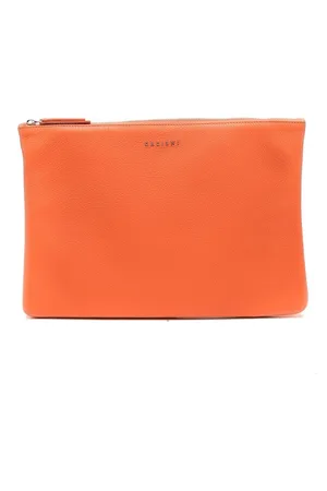 Orciani Logo leather clutch