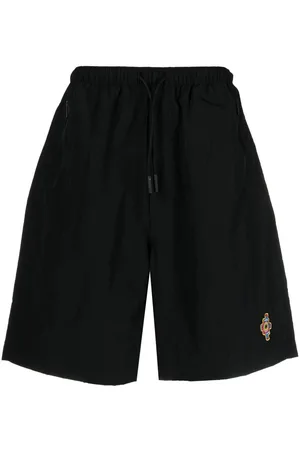 MARCELO BURLON Men Bermudas - Logo-embroidered bermuda shorts
