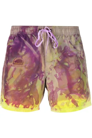 Sundek Men Swim Shorts - Tie-dye drawstring swim shorts