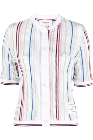 Thom Browne Striped short-sleeve cardigan