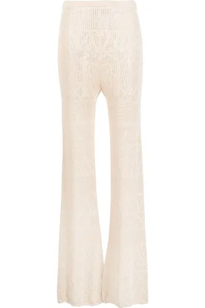 Patrizia Pepe Crochet-knit flared trousers