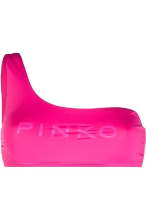 Pinko One-shoulder logo bikini top