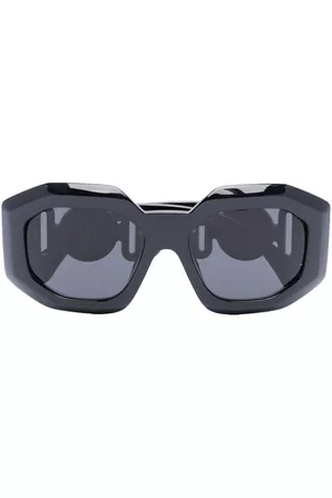 VERSACE Oversized geometric frame sunglasses