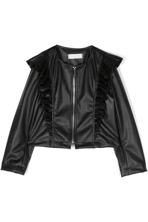 MONNALISA Ruffle-trim bomber jacket