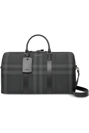 Burberry Check-pattern faux-leather holdall