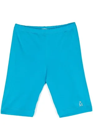MONNALISA Glitter-logo detail cycling shorts