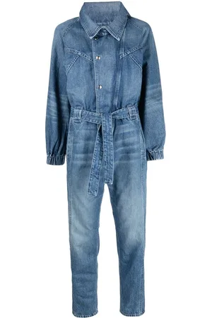 IRO Women Jumpsuits - Belted-waist denim jumpsuit