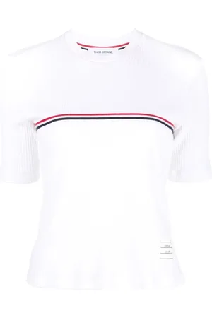 Thom Browne RWB stripe ribbed T-shirt