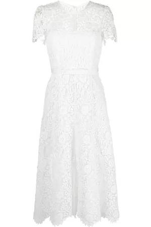 Self-Portrait Floral lace midi dress