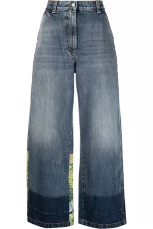 Palm Angels Sunrise panelled wide-leg jeans