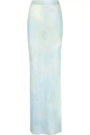 OFF-WHITE Tie-dye sheer maxi skirt