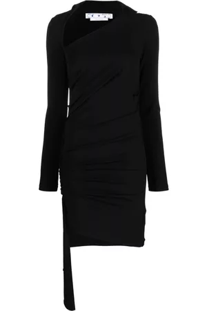 OFF-WHITE Asymmetric ruched minidress