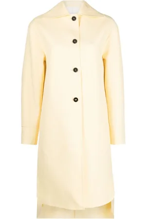 Jil Sander Women Coats - Asymmetric-hem cotton coat
