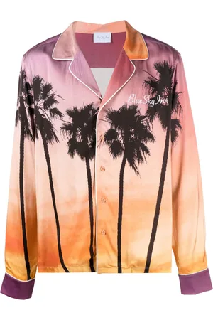BLUE SKY INN Palm tree print shirt
