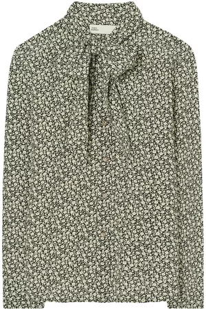 Tory Burch Ditsy floral-print bow blouse